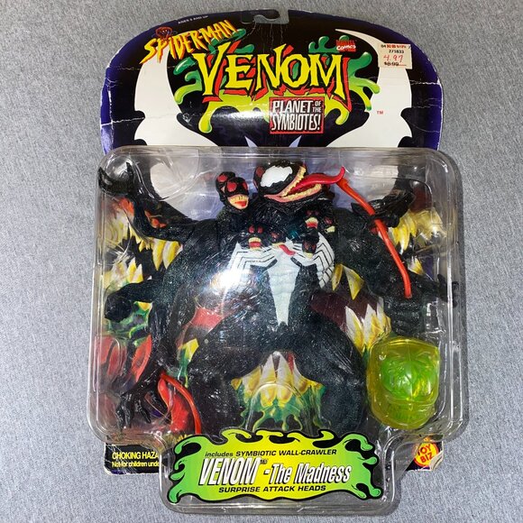 1996 ToyBiz Marvel Planet of the Symbiotes Venom The Madness Figure - Picture 2 of 14